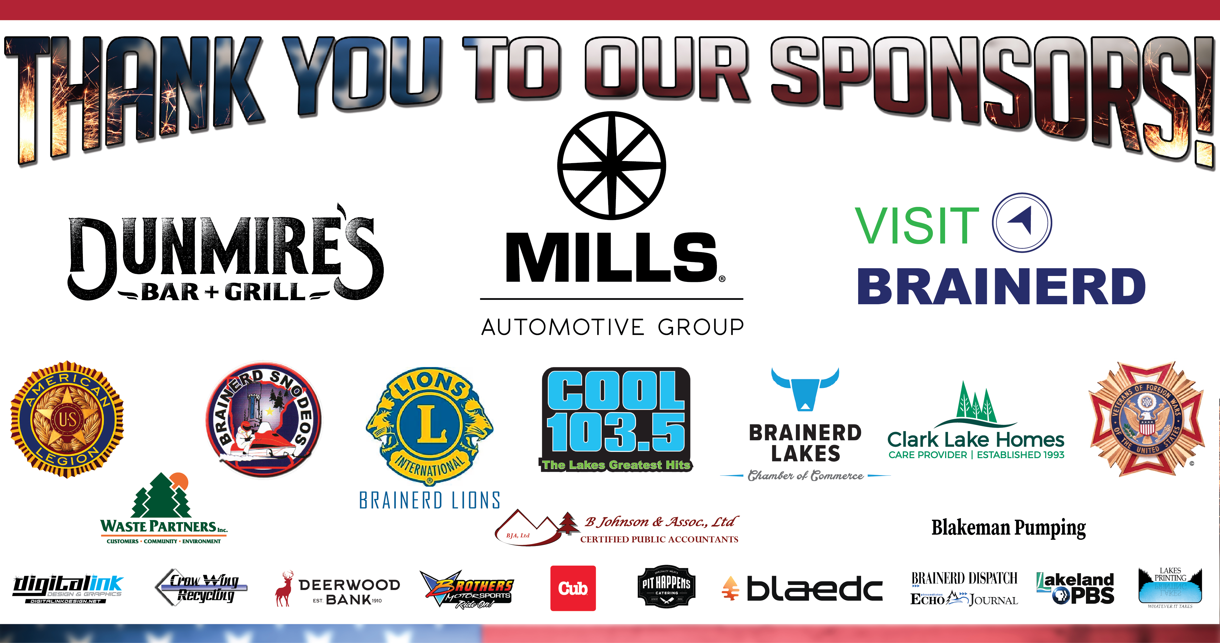 2022 Brainerd 4th Sponsors